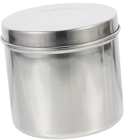 DEARMAMY Pot À Onguent En Acier Inoxydable 3.35X3.15In Récipient Hermétique Pour Stockage De Stérile Et Usage Médical Et Salon Polyvalent