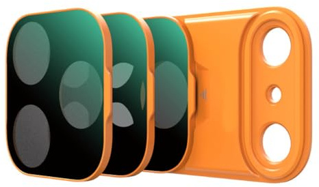 Magnetisches Filter-Set kompatibel für iPhone 17 Pro/Max, CPL/Black Mist 1/4/UV-Filter Optisches Glas, Anti-Fingerabdruck Professioneller Objektivfilterschutz (17 Pro Max Orange)