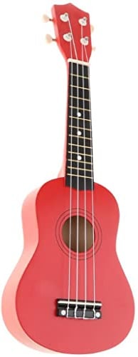Jiuvaso Ukulele Professionale per Principianti da 21 Pollici a 4 Corde, Kit per Avviamento All'ukulele, Rosso