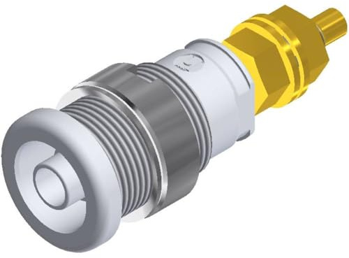 SKS-HIRSCHMANN Sicherheits-Bananenhülse Ø der Spindel: 4 mm SEB 2600 G M4 972354107 Weiß, 1 Stück