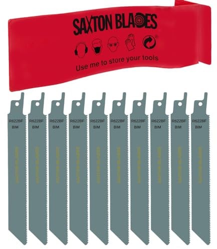 10x Saxton 150mm Reciprocating Sabre Saw Metal Blades R622BF fits Bosch, Dewalt Makita