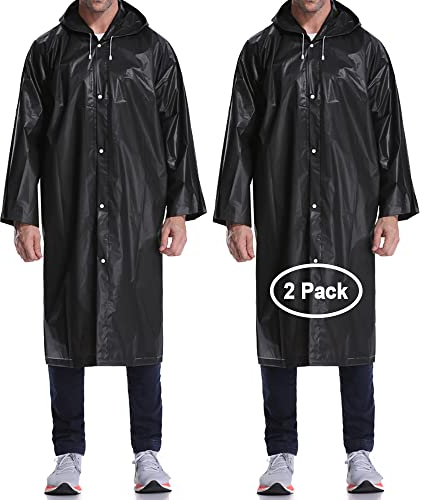 EnergeticSky Poncho antipioggia con cappuccio in EVA impermeabile traslucido mantello antipioggia impermeabile unisex riutilizzabile per viaggio campeggio escursionismo vacanza