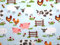 1 Fat Quarter | Baby Blau/Hellblau Farmyard Polycotton Stoff * * FREE UK Post * * Farm Gedruckt Bauernhof Tiere, Kühe Schafe Chicken Gedruckt Poly Baumwolle Stoff Leichtes Pale Grün Mehrfarbig