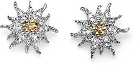 Oliver Weber Collection Edelweiss – rhodinierte Ohrringe - Premium Schmuck Kollektion, Ohrstecker mit Precision Cut Crystals - Ideale Geschenkidee für Damen