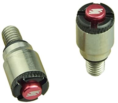 SCAR Purgeur d'air - Purge de fourches Showa Kayaba KYB Compatible avec YAMAHA HONDA KAWASAKI SUZUKI M5x0.8 - Valves SCAR - Rouge