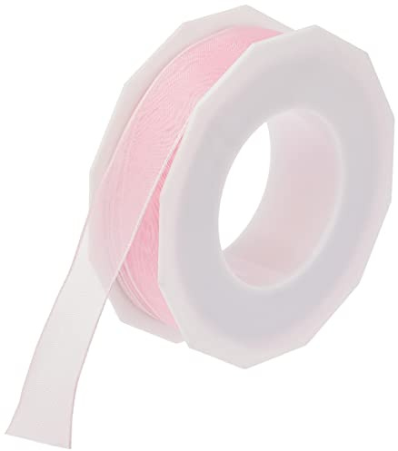 Präsent - Four Seasons Organza Wired Edge Ribbon Peony 25 mm Width, 25 m Length