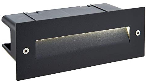 Saxby 78644 Seina Textured Black Stainless Steel IP44 Outdoor 2W Cool White LED Brick Guide Light