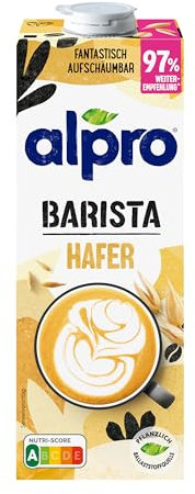 Alpro Bebida Vegetal de Avena Barista - Pack de 8 x 1L