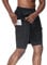 HMIYA Herren 2 in 1 Shorts Fitness Sporthose Kurz Jogginghose Schnelltrocknende Laufhose mit Kompressionsshorts und Taschen Reißverschlussfach(Schwarz,EU-XL/US-L)