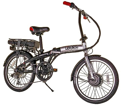 Swifty Unisex-Adult Liberte 20inch Folding e Bike, Black, one Size