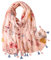 FAIRYGATE Tücher Rosa Damen Schal Damen XXL Herbst Frühling Sommer und Herbst Winterschal Weich Warm Quadratisch Langer Fransen Poncho 18232