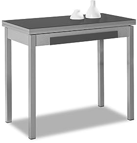 ASTIMESA Buchart: Küchentisch, Metall, Graphit, 90 x 50 cm