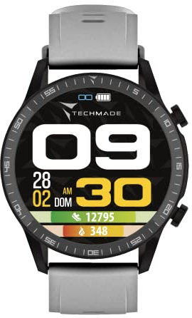 TECHMADE Smartwatch Rocks Colore Grigio| Chiamate e Musica sul tuo polso