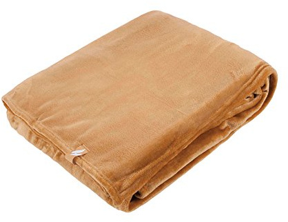 HEAT HOLDERS - Extra Soft Winter Warm 1.7 TOG Large Luxury Thermal Fleece Throw Blanket - 180 x 200 cm (One Size, Gold Dust)
