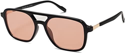 SOJOS Sonnenbrille Damen Herren Retro, Vintage Rechteckig Trendy Damen Herren Sonnenbrillen SJ2202