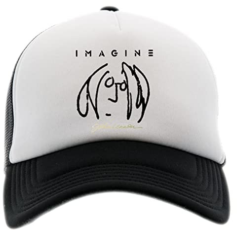 BIOCLOD John Lenon Imagine Signature Männer Frauen Unisex Baseball Kappe Schwarz Weiss Men Women Cap Black White