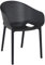 CLP Stuhl Sky Pro I Gartenstuhl aus Kunststoff I Stapelbarerer Bistrostuhl I Wetterfester Lehnstuhl, Farbe:schwarz