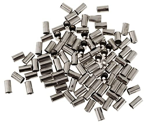 zalati Cable End Crimps, 100 Pieces Sleeve Ferrules Aluminum 5mm for Bike Brake Cable