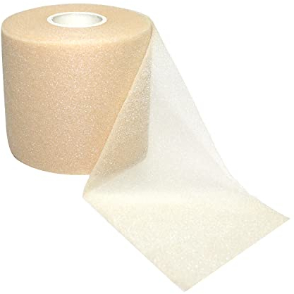 COMOmed Pre Wrap Athletic Tape – 7,5 cm x 27,7 m PU-Schaumstoff-Unterwickelband – Sportschaum-Verband für Handgelenke, Ellbogen, Knie, Knöchel, Haare (Haut, 1 Rolle)