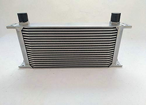 FSMOTO 15ROW 10AN Universale Auminum Racing Motore Trasmissione Olio Radiatore Argento/Blu (Argento)