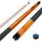 CUEBAR Poolqueue, Hausbar, Poolsticks für Erwachsene, 147,3 cm, 2-teiliger Hartholz-Billardtischstab für Männer und Frauen, Orange, 540 ml