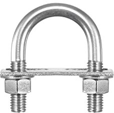 sourcing map 2 Stück Runde U Bolzen M12x1.75 Bügelschraube 48mm x 81mm U Schrauben Bügel mit Mutter Platte 304 Edelstahl Bügelbolzen zum Befestigen Kabel Rohre Rundstangen Seile Autoanhänger