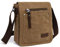 DASKING Retro Men's Small Canvas Briefcase Casual Cross Body Messenger Shoulder Bag Everyday Satchel Bags Laptop Bag(Brown)