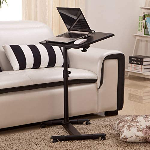 FEFE® Adjustable Portable Lazy Table Desk Stand Sofa Bed Tray For Laptop Computer Notebook Tablet C-Shaped Sofa Side Table Snack End Table for Coffee Snack, Beside Portable Workstation