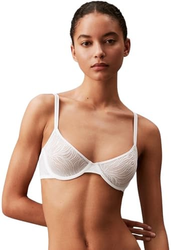 Calvin Klein Women Unlined Demi-Cup Bra with Underwire, White (White), 36C