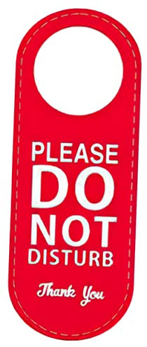 Cabilock Panneau Porte Double Face En Cuir 8.9X3.3 Pouces Ne Pas Déranger Et Veuillez Frapper Pour Bureau Hôtel Réunions Études