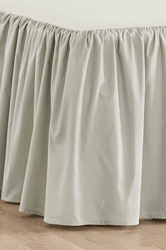 Jotex Zack Volant Betthusse - 100% hochwertige Bio-Baumwolle Bettrock, Höhe 60 cm - Beige, 140 x 200 cm