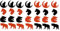 Wolf Collection Sammlung (Wolf vinyl stickers black brown)