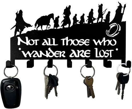 HeavenlyKraft Decorative Metal Key Holder, Wall Mounted Key Hooks for Home