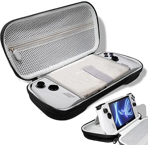 OPTOSLON ROG Ally Tragetasche kompatibel mit ASUS ROG Ally Gaming Handheld und Zubehör, Hartschalenkoffer für Reisen und Aufbewahrung [schwarz]