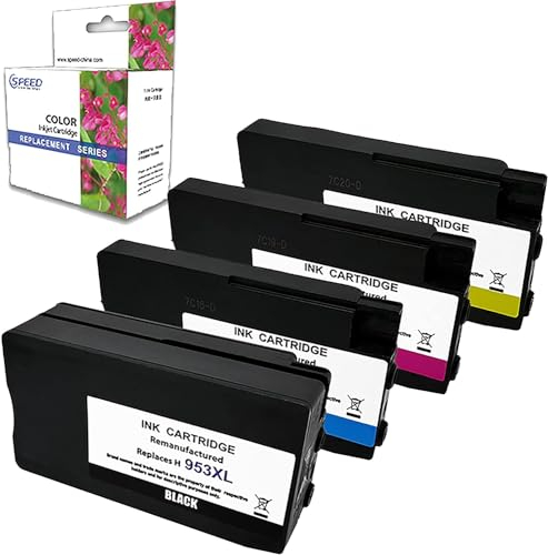 Kompatible Tintenpatronen, Druckerpatronen für HP 953 XL Schwarz + 953 XL Farbe 953XL, Zubehör für Drucker OFFICEJET PRO 7720 7740 7730 8210 8720 8710 8725