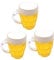 TOPPERFUN 3pcs Beer Decoration Simulation Beer Glass Cake Topper Birthday Baking Decor Imitation Beer Mug Dessert Ornament Oktoberfest Accessories Father's Day Ornaments PVC Yellow