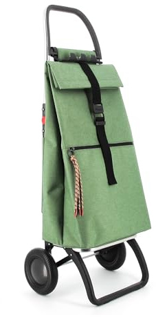 Klappbarer Einkaufstrolley Rolser Big Tweed 2 Räder - Grün