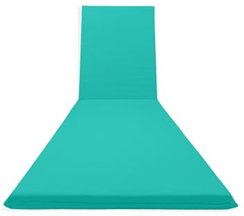 Il Tuo Artigiano Design Kissen fŸr Sonnenliege, wasserdicht und abnehmbar, fŸr Sonnenliegen, 190 x 60 cm, Dicke 6 cm (Türkis)
