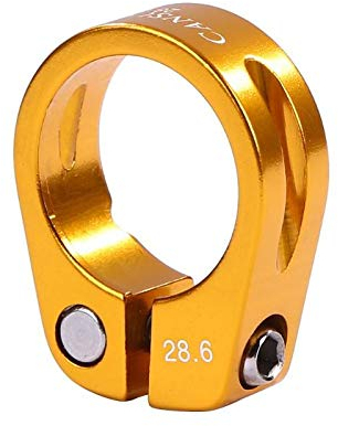 Sattelklemme Legierungsstraße Fahrradsitz Pfostenklemme 28,6 mm / 30mm Sitzrohrklemme Mtb Bike Sattelstützenklemmen Fahrrad Sattelklemme (Color : 28.6mm Gold)