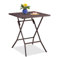 Relaxdays Klapptisch, klappbarer Camping Tisch, HxBxT: 73x62x62 cm, faltbarer Multifunktionstisch, Gartentisch, braun