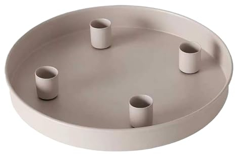 95sCloud-1 Magnet Kerzentablett mit 4 Magnetischen Stabkerzenhaltern für Stabkerzen, Kerzenhaltern Kerzen Tablett Kerzenständer Advent Deko Tablett Tafelkerzen Magnet Kerzen (Khaki)