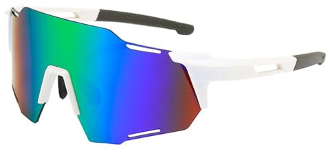 BECILES Gafas de sol de bicicleta, gafas deportivas para hombre y mujer, gafas de bicicleta antiUV para actividades