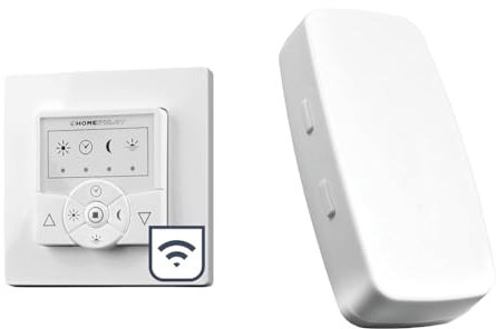HOMEPILOT Zeitschaltuhr classic smart + Funk-Sonnensensor, Smart-Home Rollladenschalter für Rollladenmotor