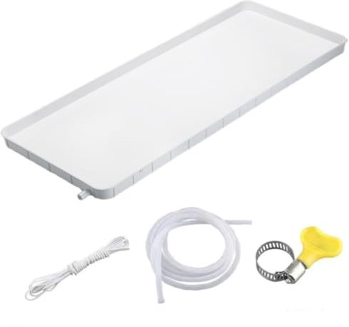 Air Conditioner Drain Pan Kit Portable Air Conditioners Plastic Tray Water Collector Pad Internal and External Unit Drip Tray for Condensate Water PP Tray (Color: 1 2p Size:)