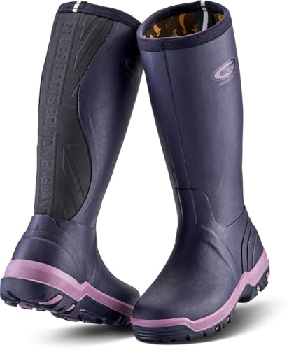 Grubs Rainline 2.0 Damen-Gummistiefel, Vollgummi, violett, 41 EU
