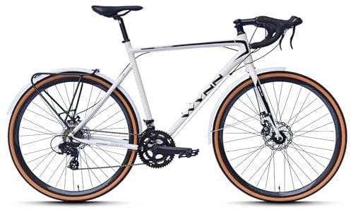 WYNN Gravelbike 28 Zoll GRL1.1 weiß Rahmenhöhe 58 cm Damen Herren 14 Gänge Gepäckträger Schutzbleche