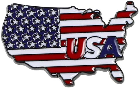 LIFKOME Anstecknadel Mit Amerikanischer Flagge Form Der Vereinigten Staaten Von Amerika Länderbroschen Emaille Mit Amerikanischer Flagge Patriotisches Abzeichen Us-Anstecknadeln