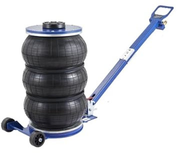 Wagenheber Pneumatischer Wagenheber, 3 Tonnen/5 Tonnen, dreifacher Beutel-Luftheber, Schnellhub, robuste Auto-Reparaturwagenheber hebebühne Auto(3T Adjustable Blue)