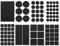 93 PCS Rubber Pads Self Stick Non Slip Furniture Pads, Self Adhesive Rubber Pads, Anti-Slip Mat Self-Adhesive Set for Furniture and Appliances Round, Square, Rectangle (Black)