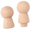 JOINPAYA 2 Stück Puppe mit großem Kopf Fingerpuppen Marionette bastelset basteln für holzspielsachen DIY-Zubehör beemysafe puppenmalerei DIY zubehör hölzern